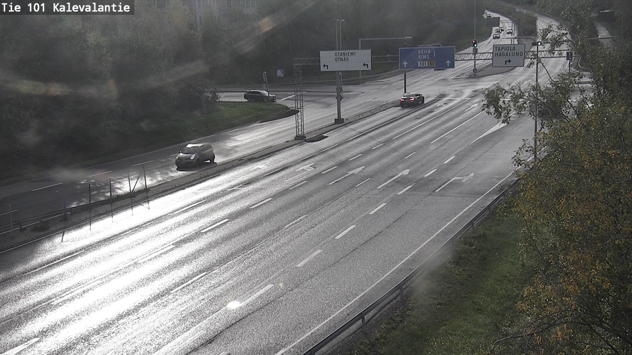 Weather Camera Image Road 101 Kalevalantie, Espoo, Uusimaa