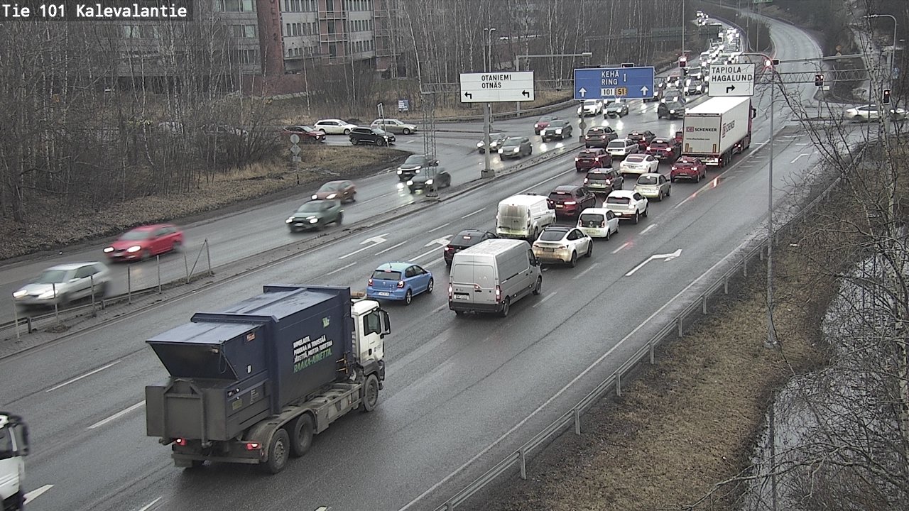 Weather Camera Image Väg 101 Kalevalantie, Espoo, Uusimaa