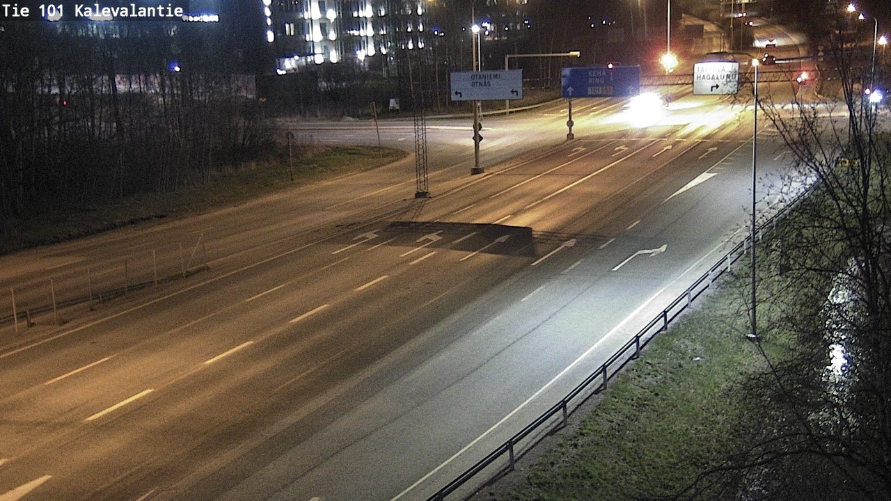 Weather Camera Image Väg 101 Kalevalantie, Espoo, Uusimaa