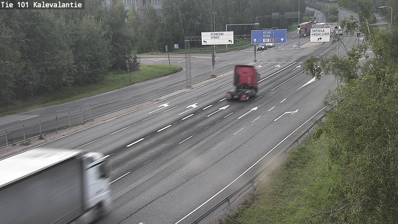Weather Camera Image Väg 101 Kalevalantie, Espoo, Uusimaa