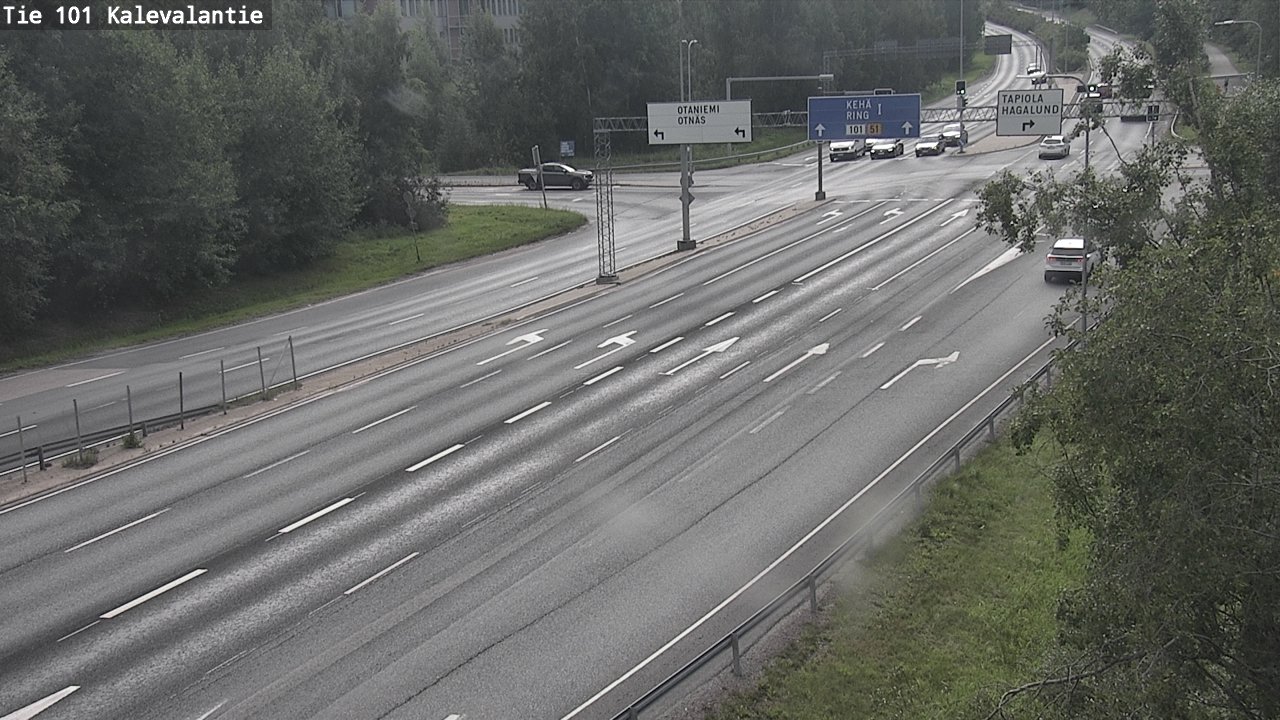 Weather Camera Image Road 101 Kalevalantie, Espoo, Uusimaa