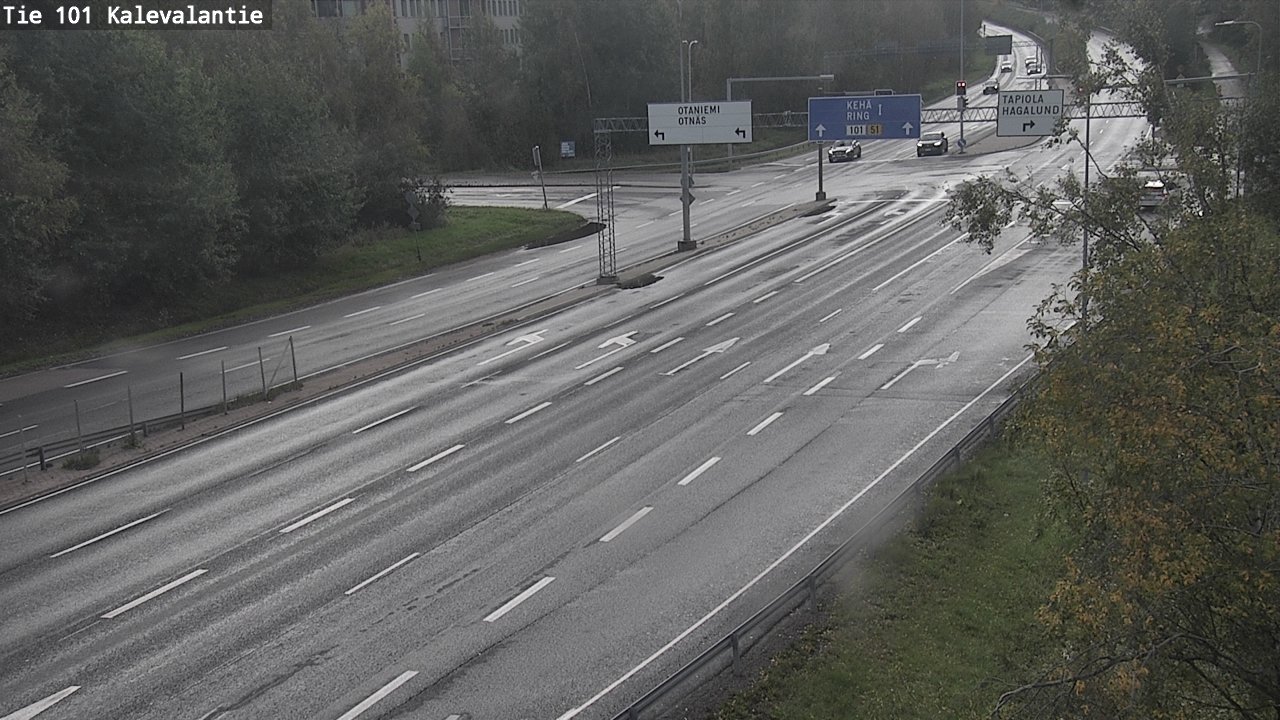 Weather Camera Image Road 101 Kalevalantie, Espoo, Uusimaa