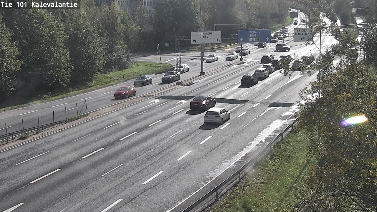 Weather Camera Image Road 101 Kalevalantie, Espoo, Uusimaa