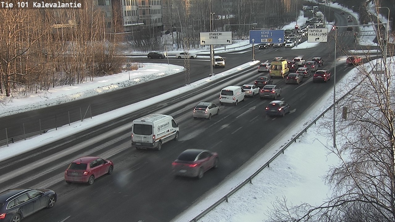 Weather Camera Image Road 101 Kalevalantie, Espoo, Uusimaa