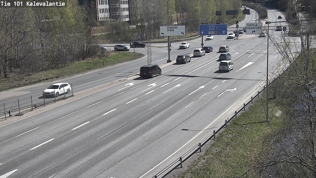 Kelikamerat Kuva Tie 101 Kalevalantie, Espoo, Uusimaa