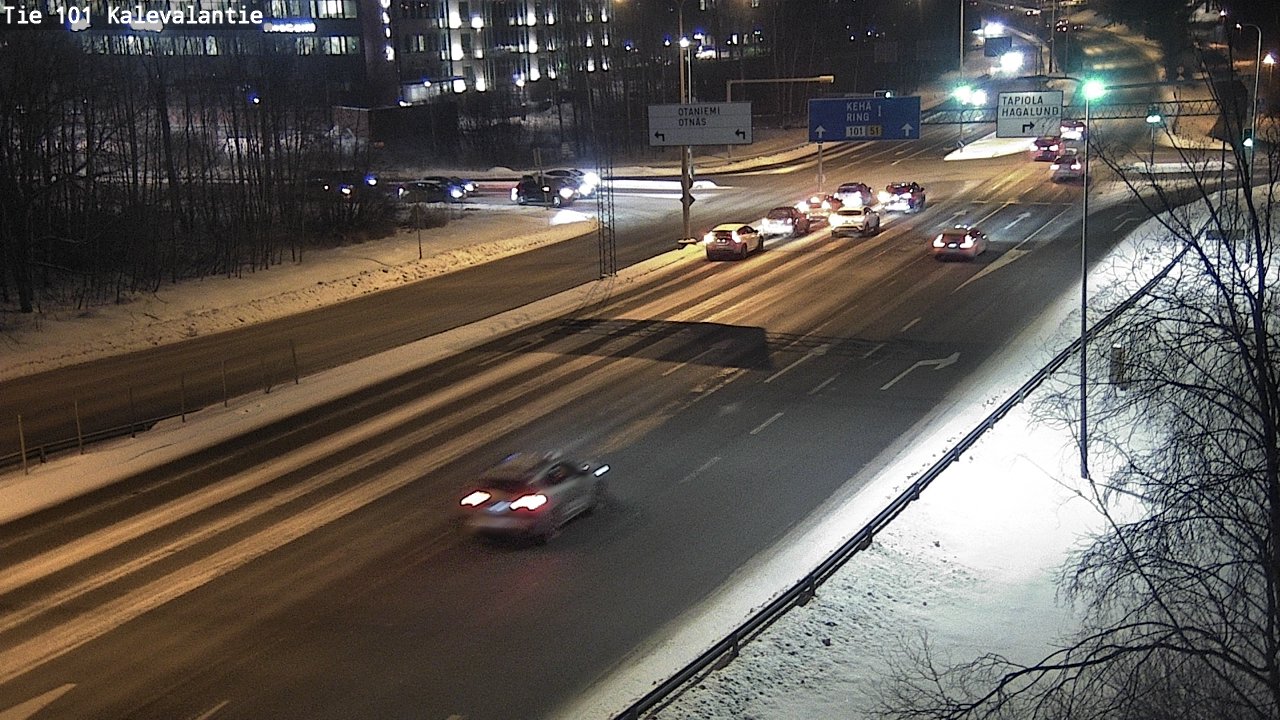 Weather Camera Image Road 101 Kalevalantie, Espoo, Uusimaa