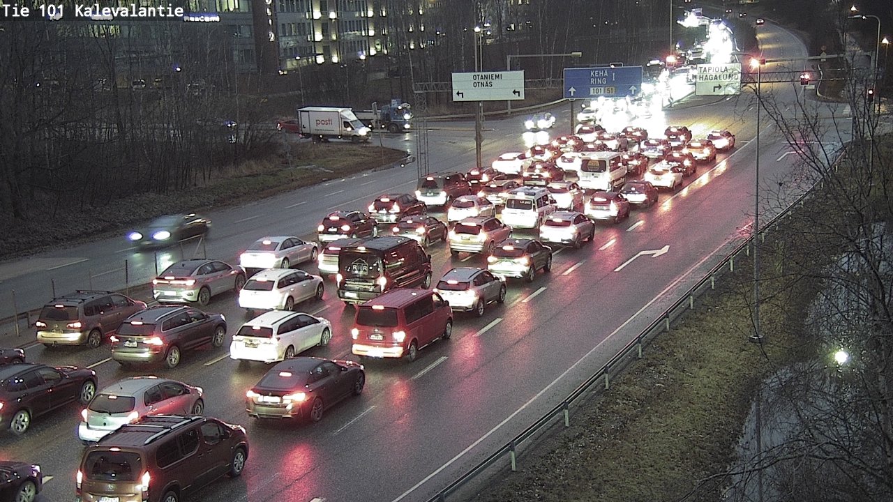 Weather Camera Image Väg 101 Kalevalantie, Espoo, Uusimaa