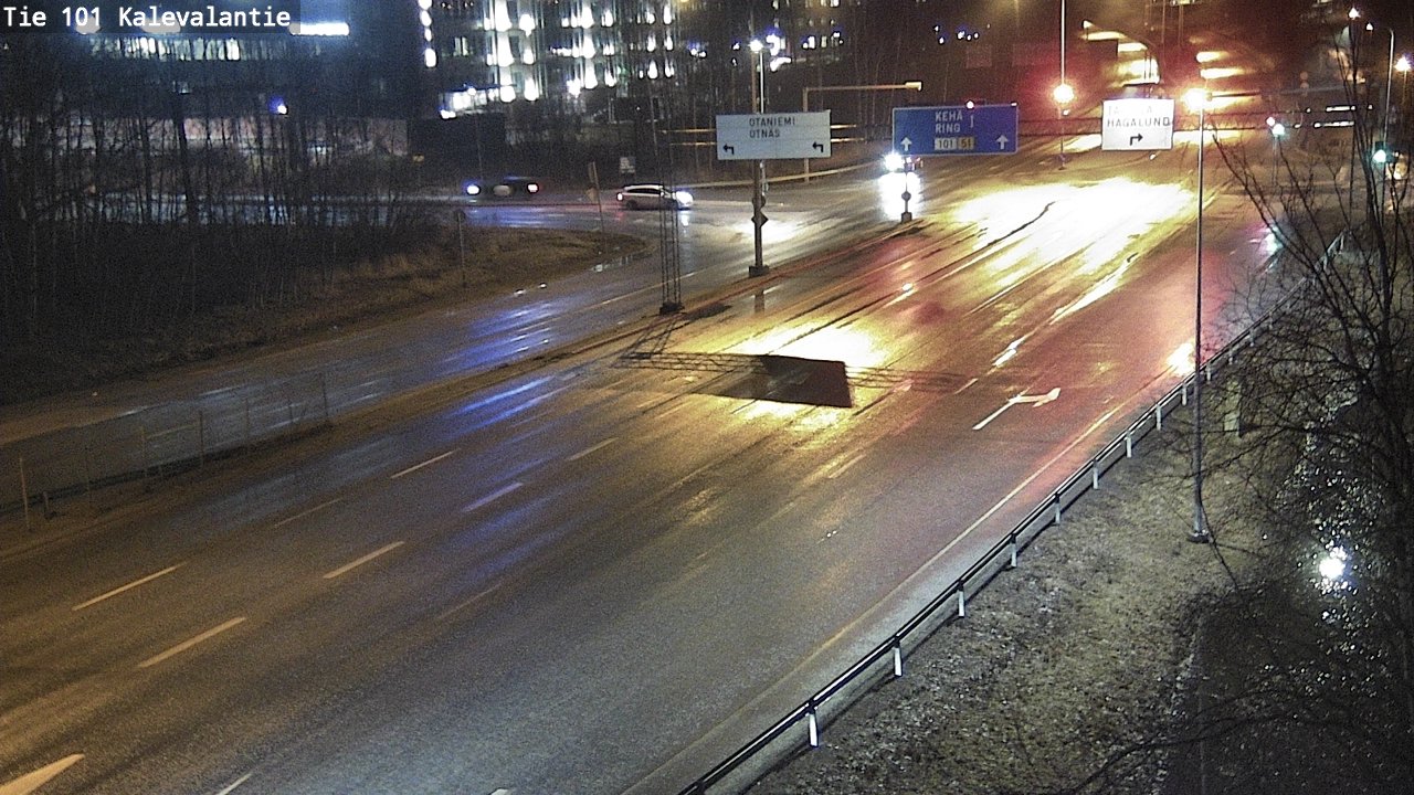 Weather Camera Image Väg 101 Kalevalantie, Espoo, Uusimaa