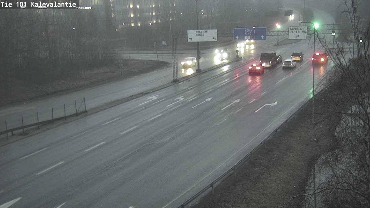 Weather Camera Image Väg 101 Kalevalantie, Espoo, Uusimaa