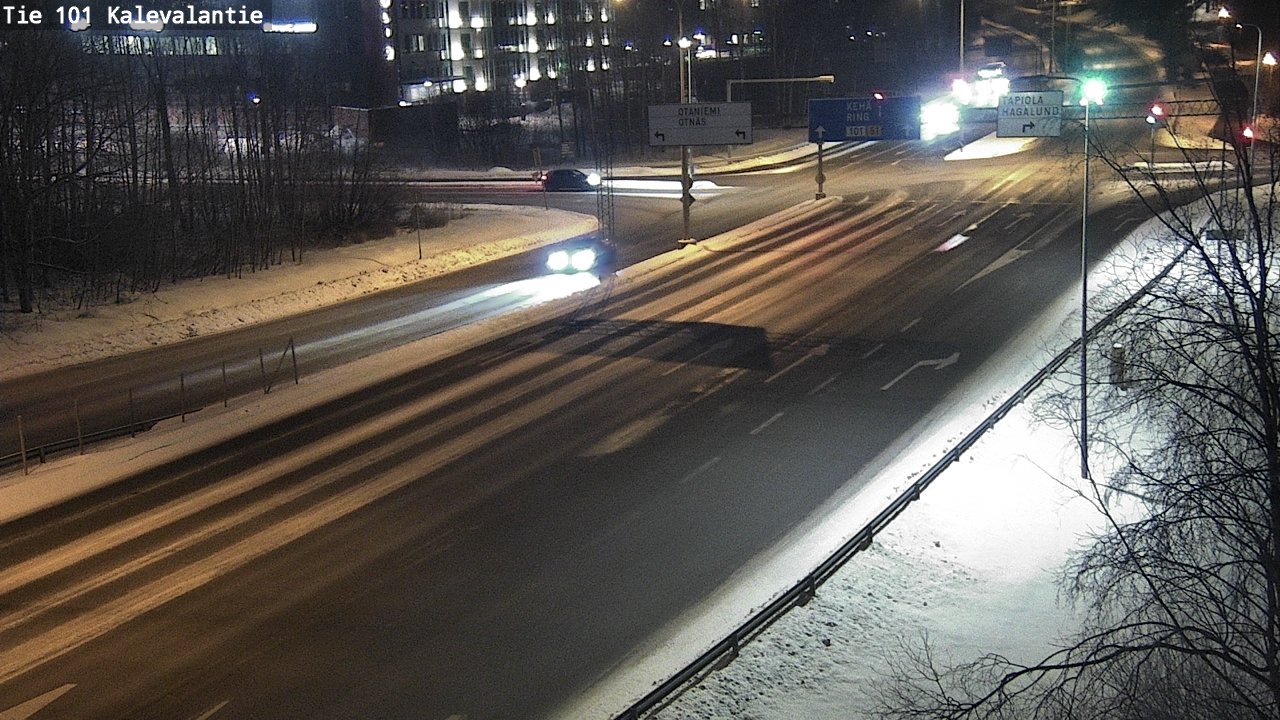 Weather Camera Image Väg 101 Kalevalantie, Espoo, Uusimaa