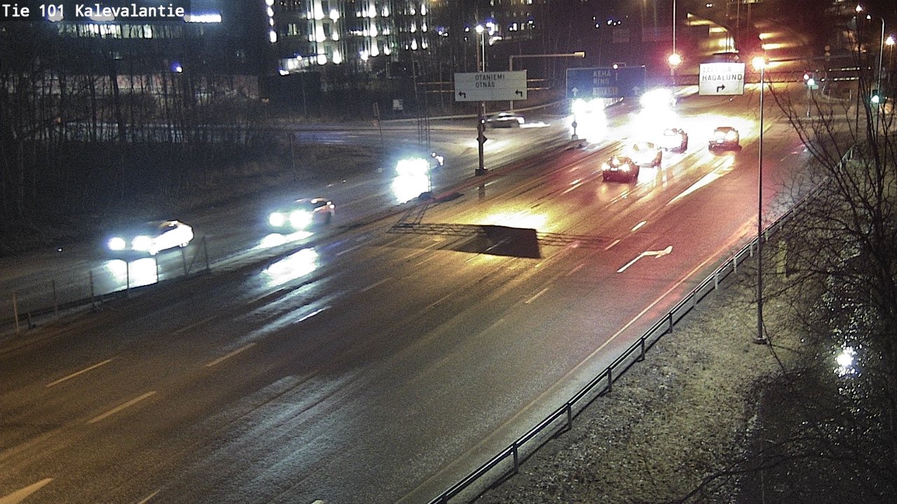 Weather Camera Image Väg 101 Kalevalantie, Espoo, Uusimaa