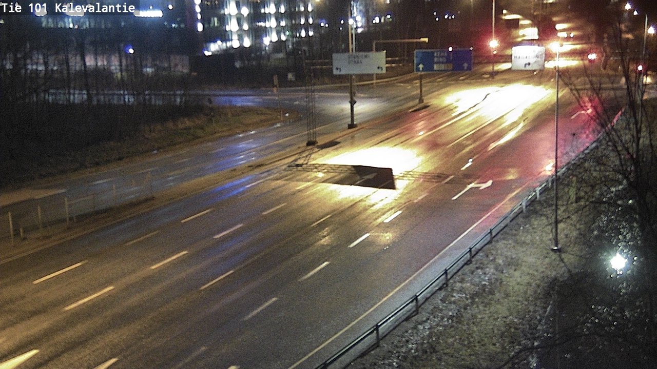 Weather Camera Image Väg 101 Kalevalantie, Espoo, Uusimaa