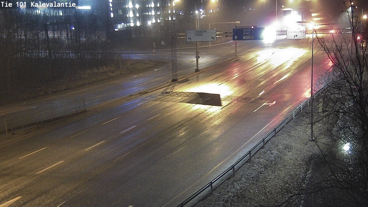Weather Camera Image Väg 101 Kalevalantie, Espoo, Uusimaa