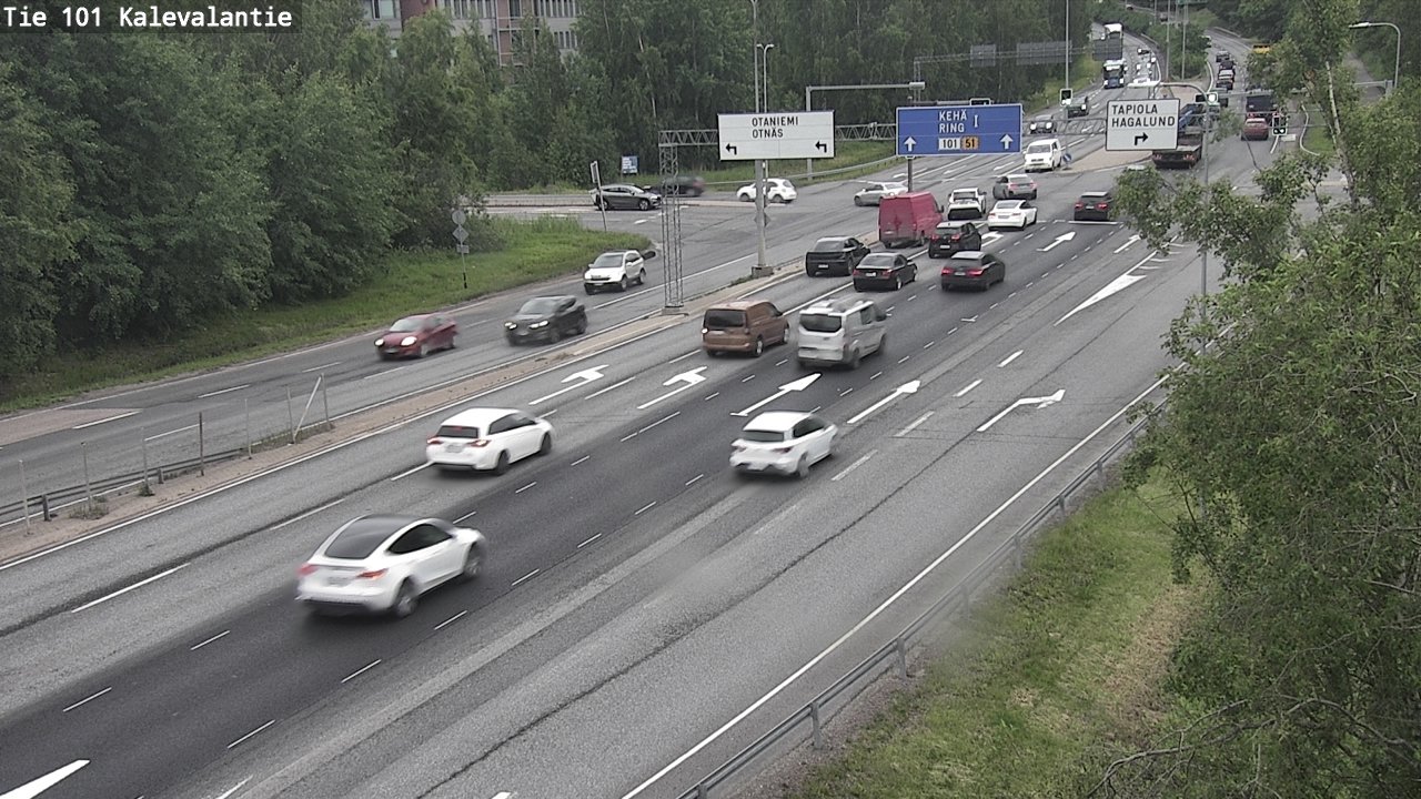 Weather Camera Image Road 101 Kalevalantie, Espoo, Uusimaa