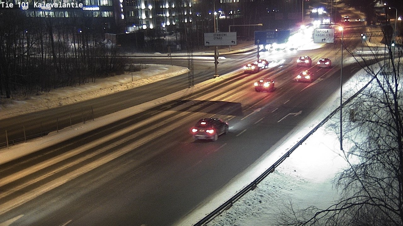 Weather Camera Image Road 101 Kalevalantie, Espoo, Uusimaa