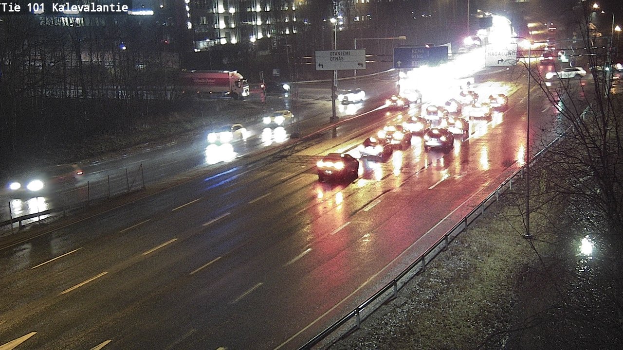 Weather Camera Image Väg 101 Kalevalantie, Espoo, Uusimaa