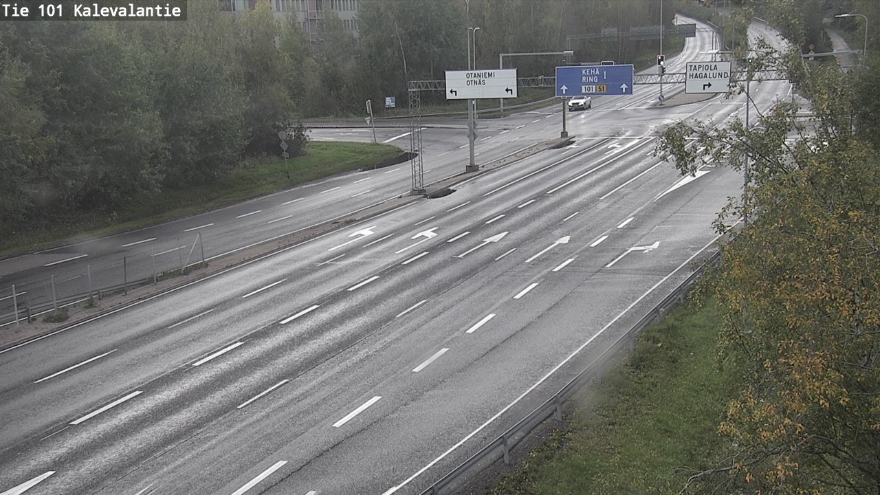 Weather Camera Image Road 101 Kalevalantie, Espoo, Uusimaa