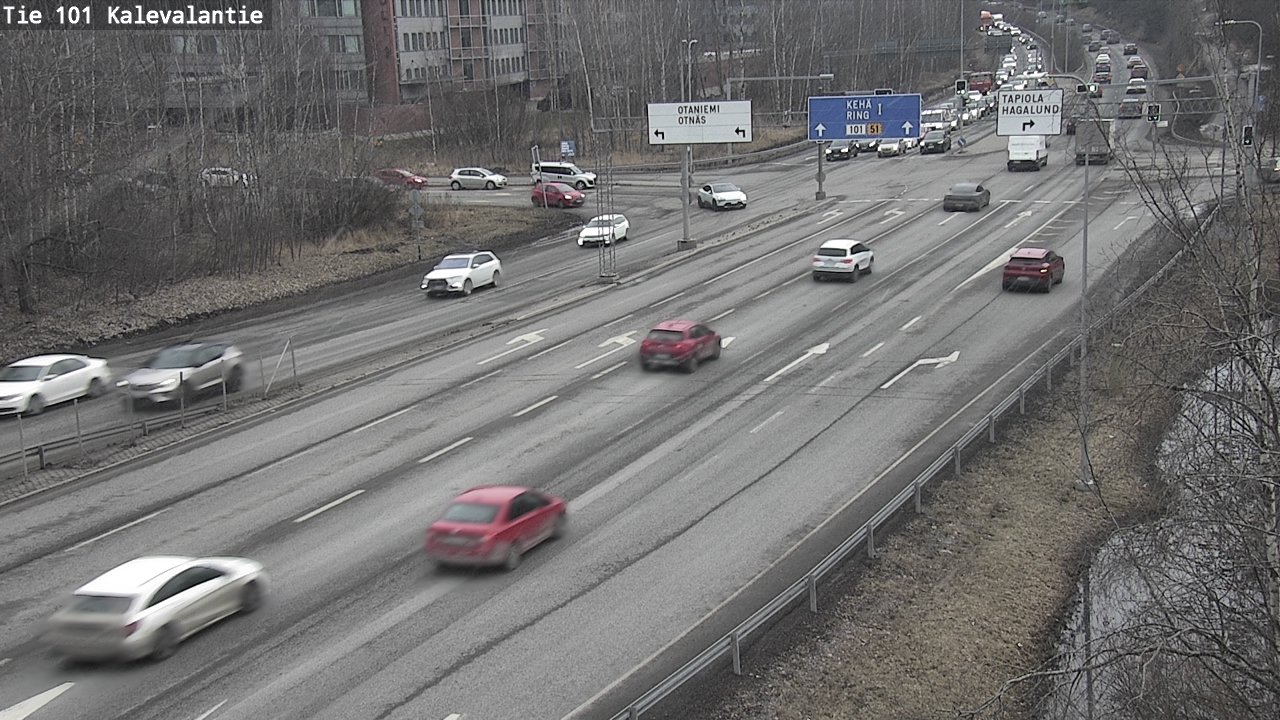Weather Camera Image Väg 101 Kalevalantie, Espoo, Uusimaa