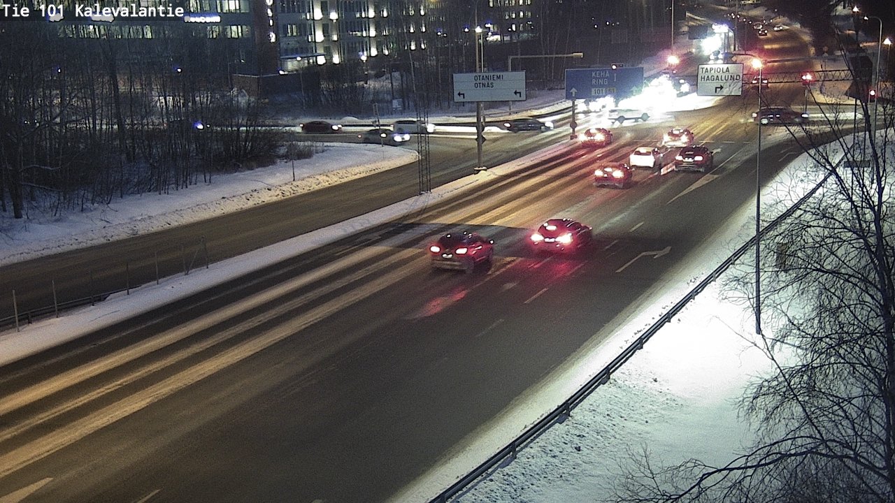 Weather Camera Image Road 101 Kalevalantie, Espoo, Uusimaa