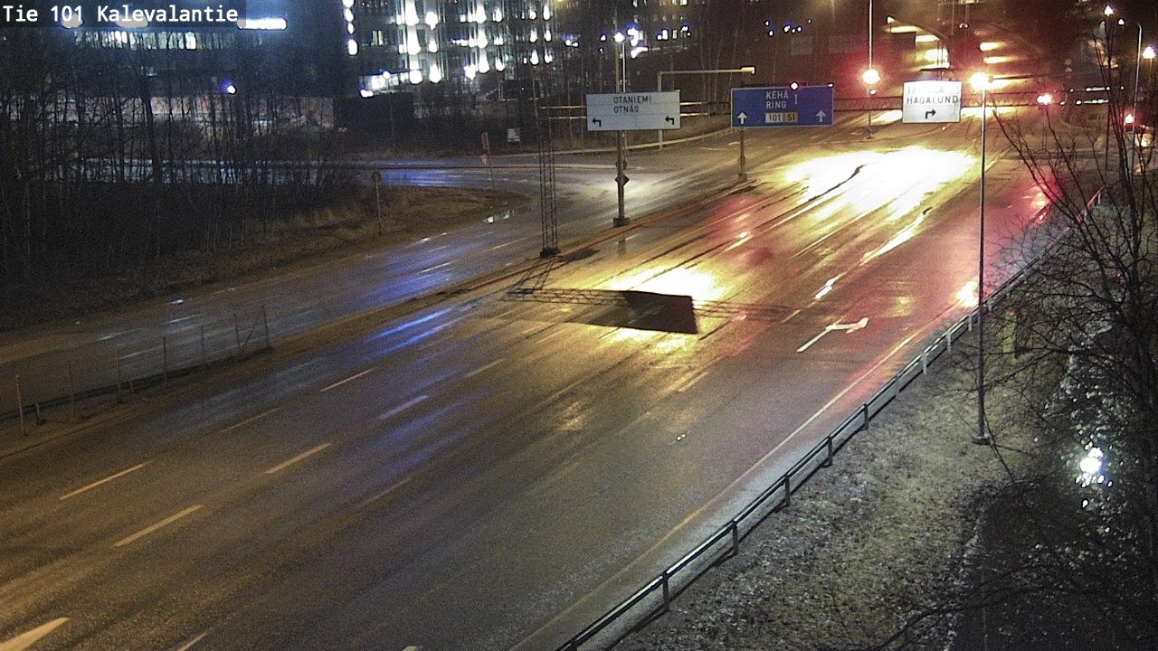 Weather Camera Image Väg 101 Kalevalantie, Espoo, Uusimaa