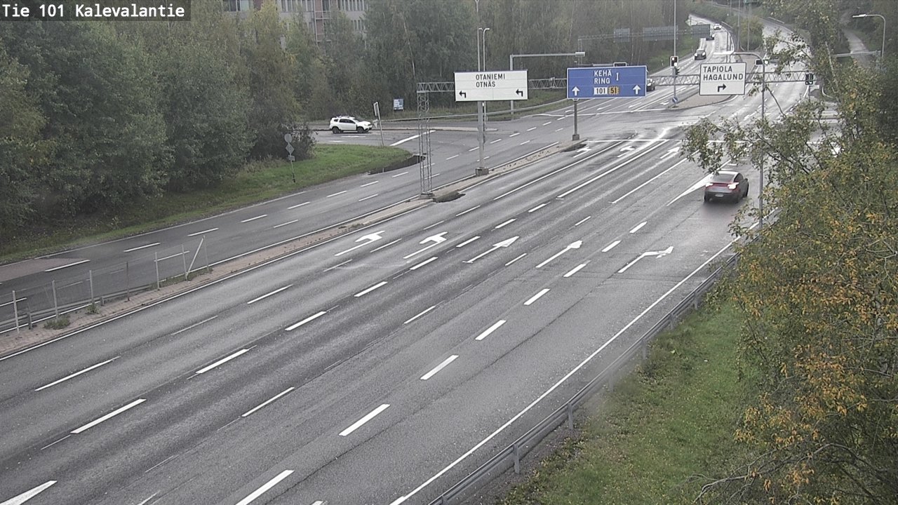 Weather Camera Image Road 101 Kalevalantie, Espoo, Uusimaa