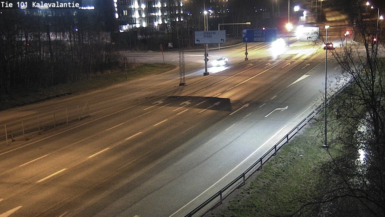 Weather Camera Image Väg 101 Kalevalantie, Espoo, Uusimaa