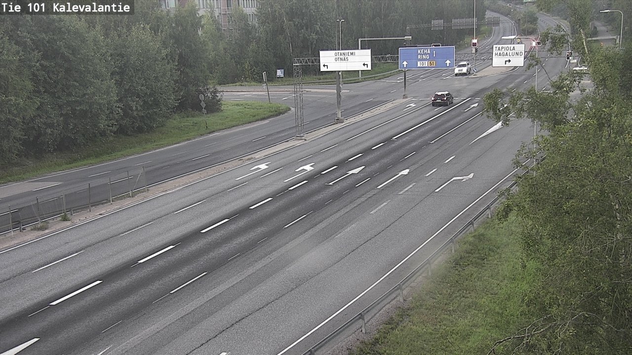 Weather Camera Image Väg 101 Kalevalantie, Espoo, Uusimaa