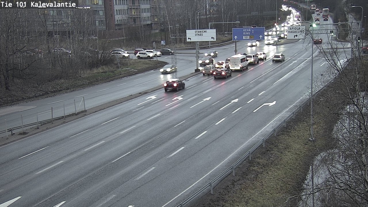 Weather Camera Image Väg 101 Kalevalantie, Espoo, Uusimaa