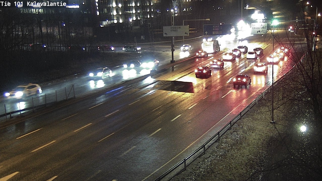 Weather Camera Image Väg 101 Kalevalantie, Espoo, Uusimaa