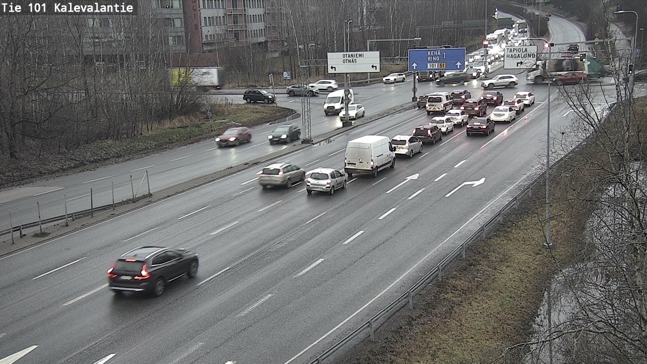 Weather Camera Image Väg 101 Kalevalantie, Espoo, Uusimaa