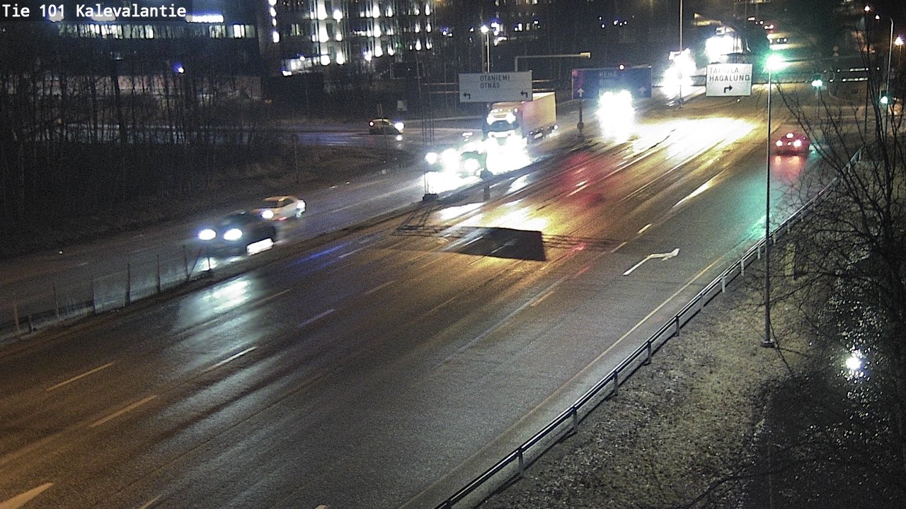 Weather Camera Image Väg 101 Kalevalantie, Espoo, Uusimaa