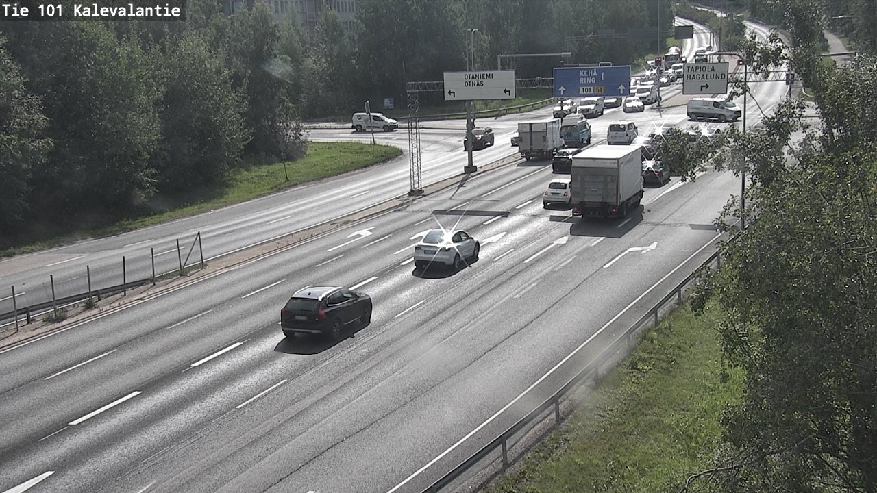 Weather Camera Image Road 101 Kalevalantie, Espoo, Uusimaa