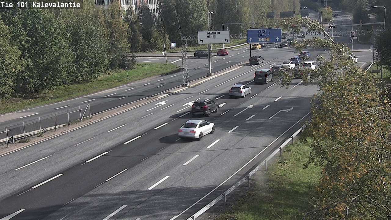 Weather Camera Image Road 101 Kalevalantie, Espoo, Uusimaa
