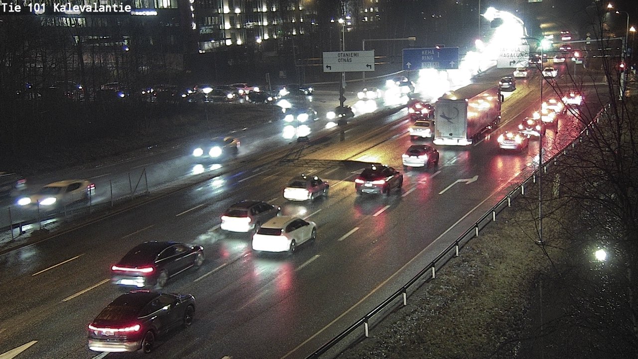 Weather Camera Image Väg 101 Kalevalantie, Espoo, Uusimaa