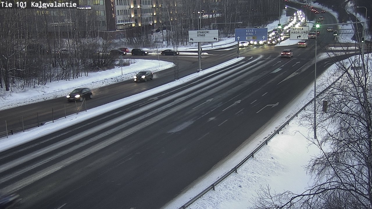 Weather Camera Image Road 101 Kalevalantie, Espoo, Uusimaa