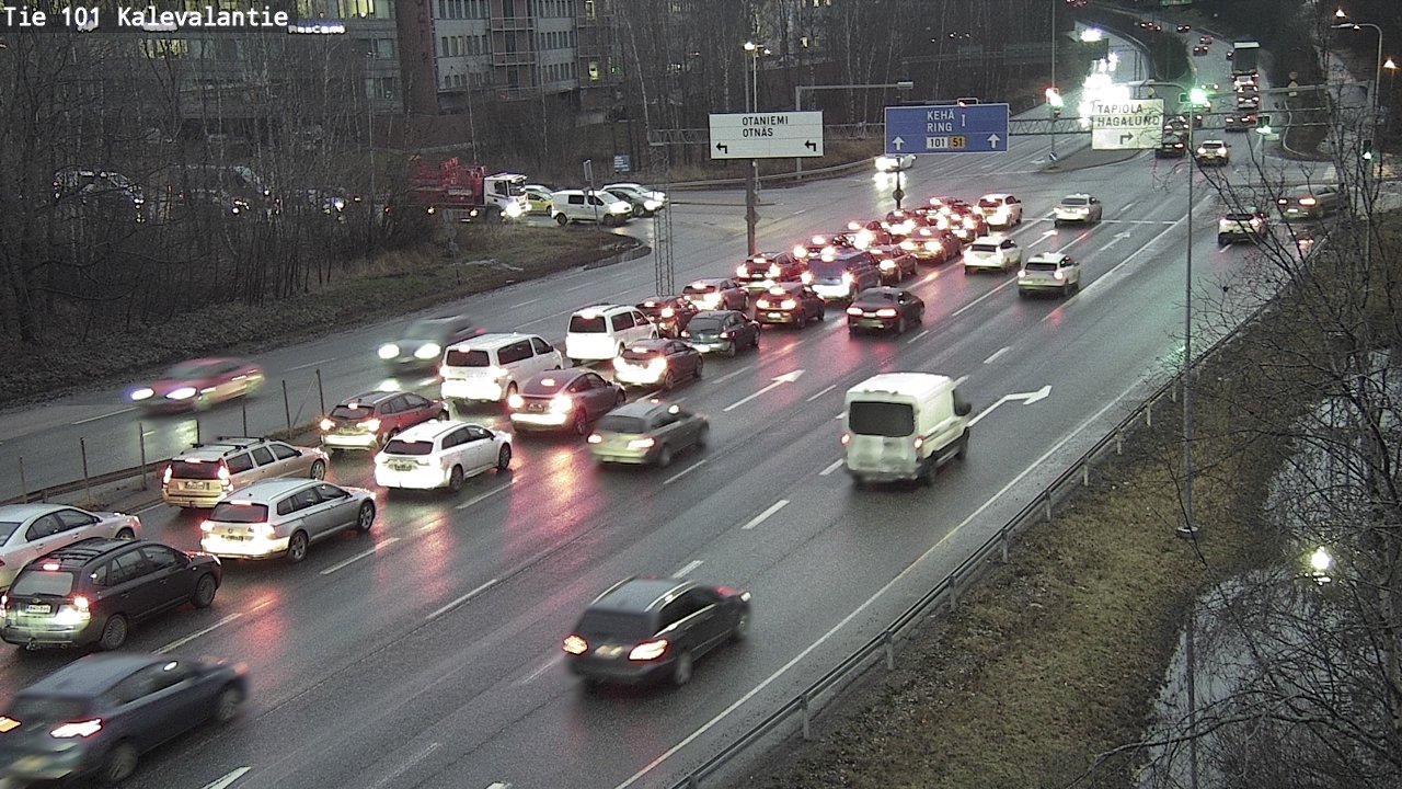 Weather Camera Image Väg 101 Kalevalantie, Espoo, Uusimaa