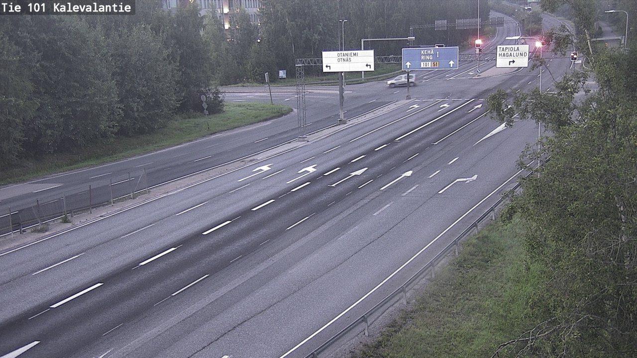 Weather Camera Image Väg 101 Kalevalantie, Espoo, Uusimaa