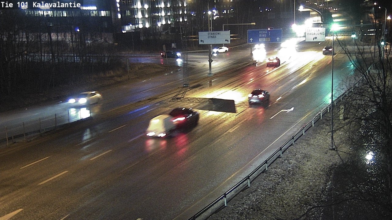 Weather Camera Image Väg 101 Kalevalantie, Espoo, Uusimaa
