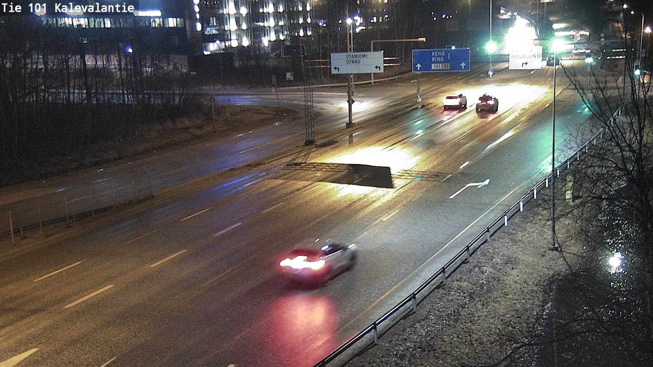 Weather Camera Image Väg 101 Kalevalantie, Espoo, Uusimaa