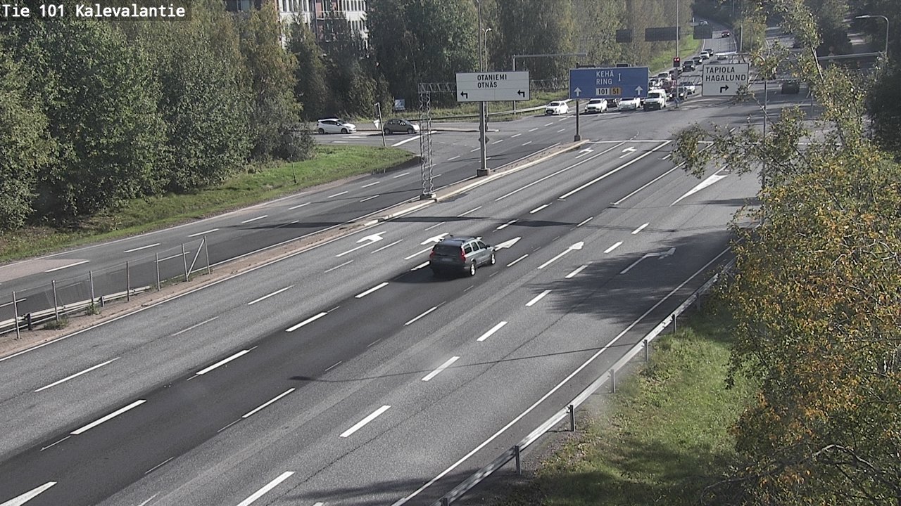 Weather Camera Image Road 101 Kalevalantie, Espoo, Uusimaa