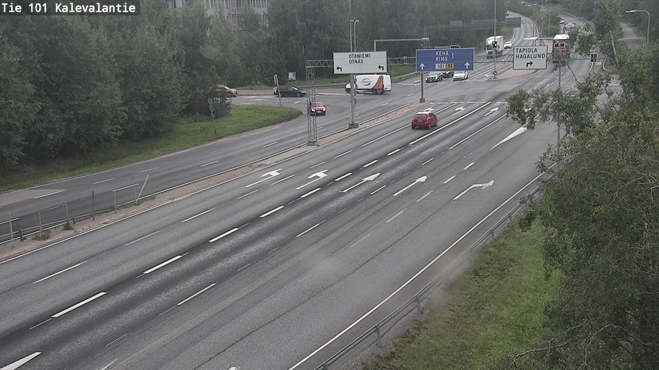Weather Camera Image Road 101 Kalevalantie, Espoo, Uusimaa