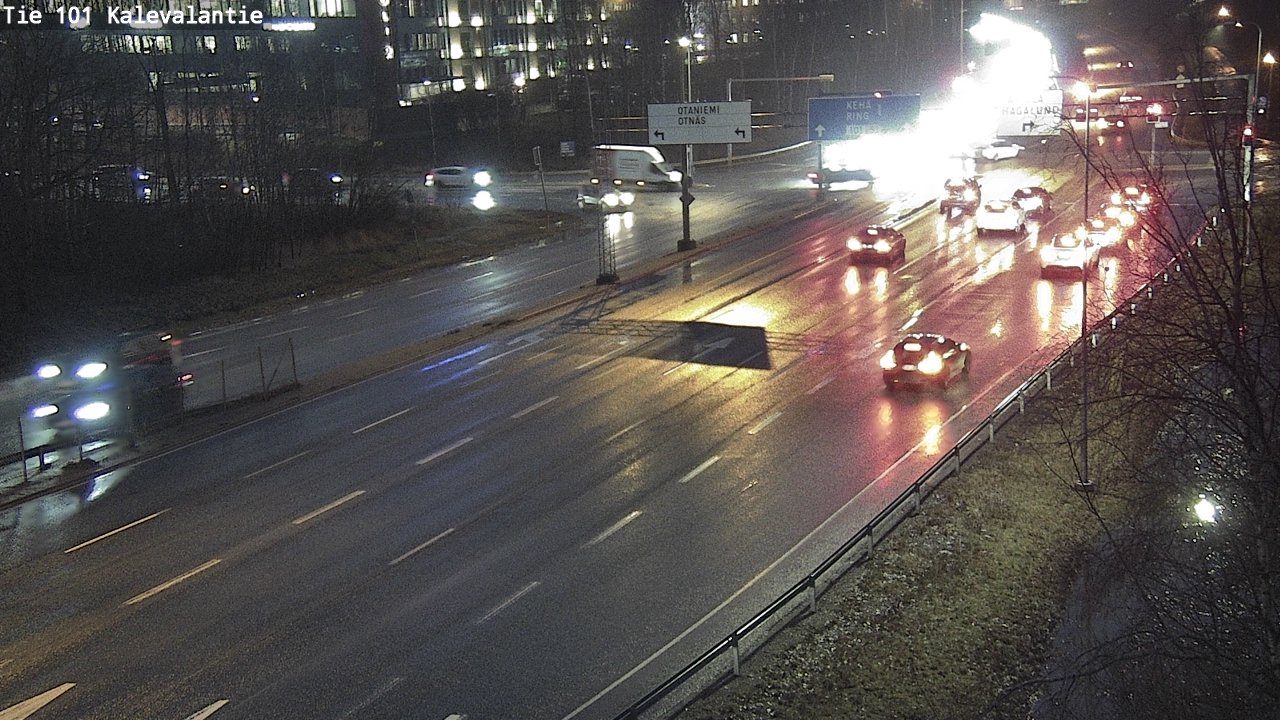 Weather Camera Image Väg 101 Kalevalantie, Espoo, Uusimaa