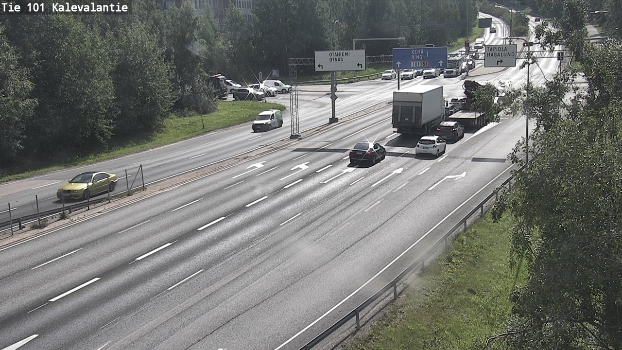 Weather Camera Image Road 101 Kalevalantie, Espoo, Uusimaa