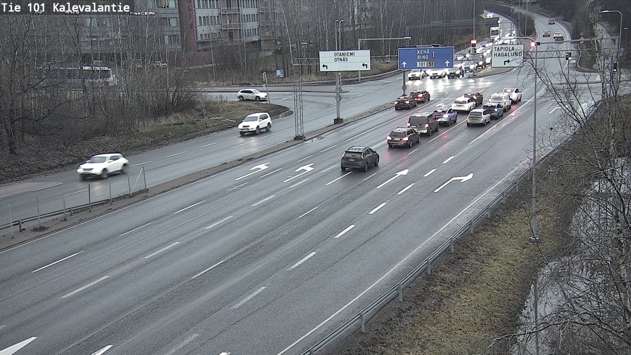 Weather Camera Image Väg 101 Kalevalantie, Espoo, Uusimaa