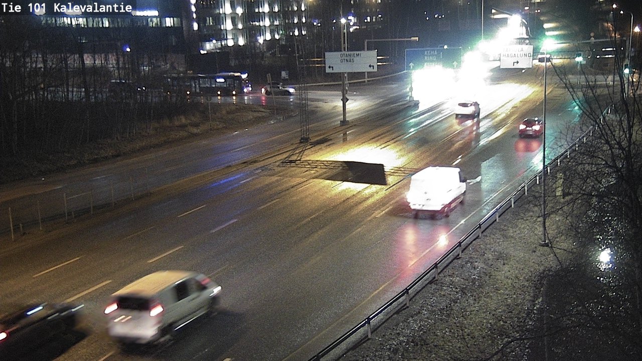 Weather Camera Image Väg 101 Kalevalantie, Espoo, Uusimaa
