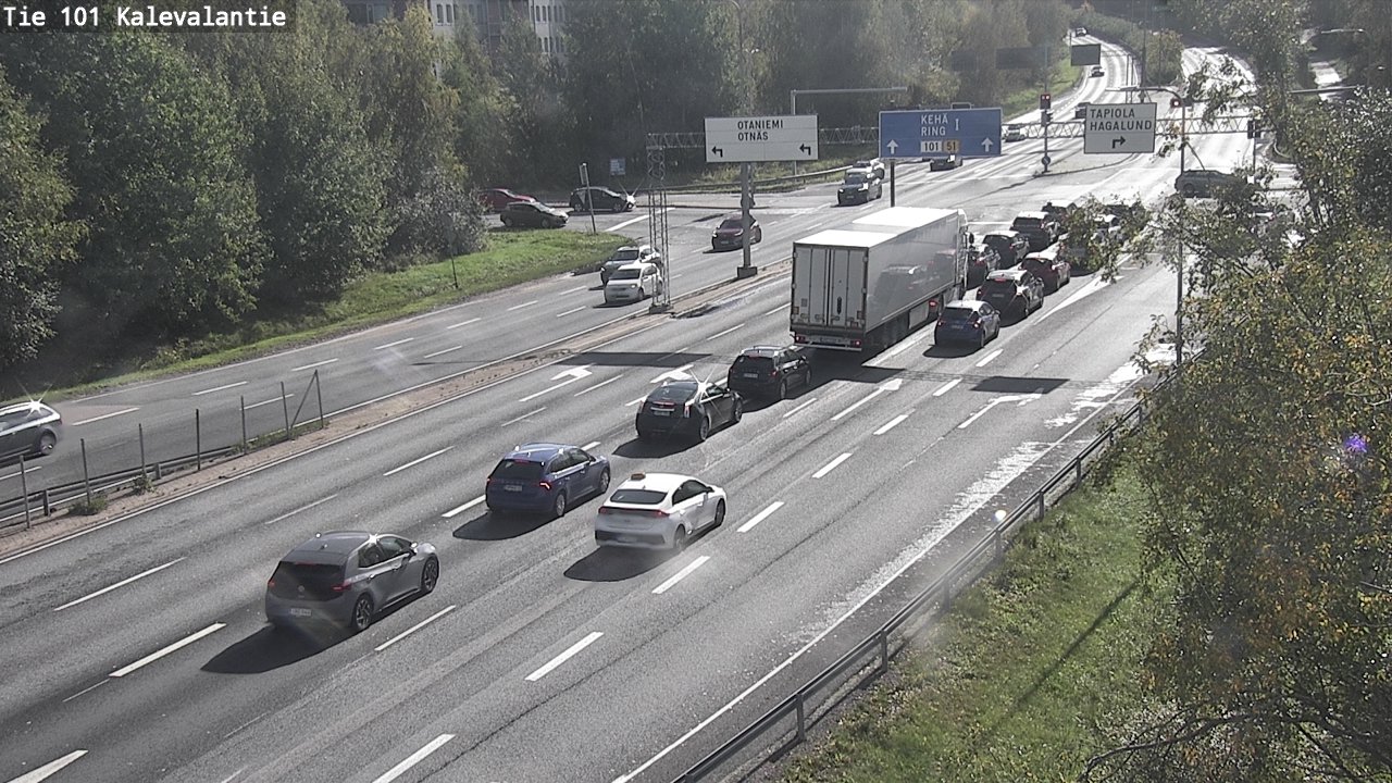 Weather Camera Image Road 101 Kalevalantie, Espoo, Uusimaa