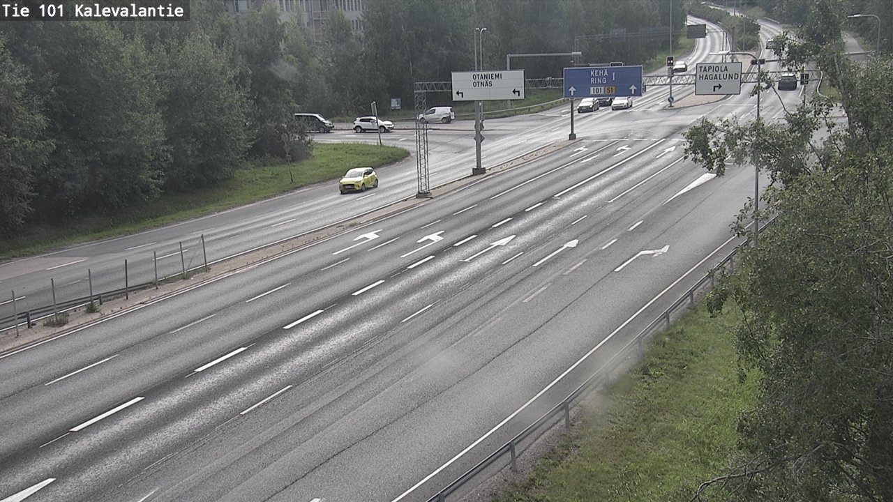 Weather Camera Image Road 101 Kalevalantie, Espoo, Uusimaa