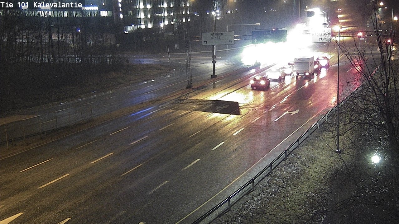 Weather Camera Image Väg 101 Kalevalantie, Espoo, Uusimaa