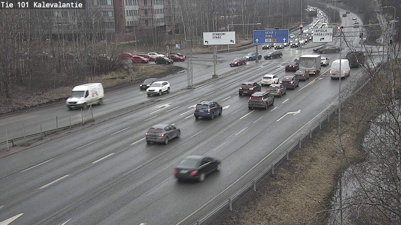 Weather Camera Image Väg 101 Kalevalantie, Espoo, Uusimaa