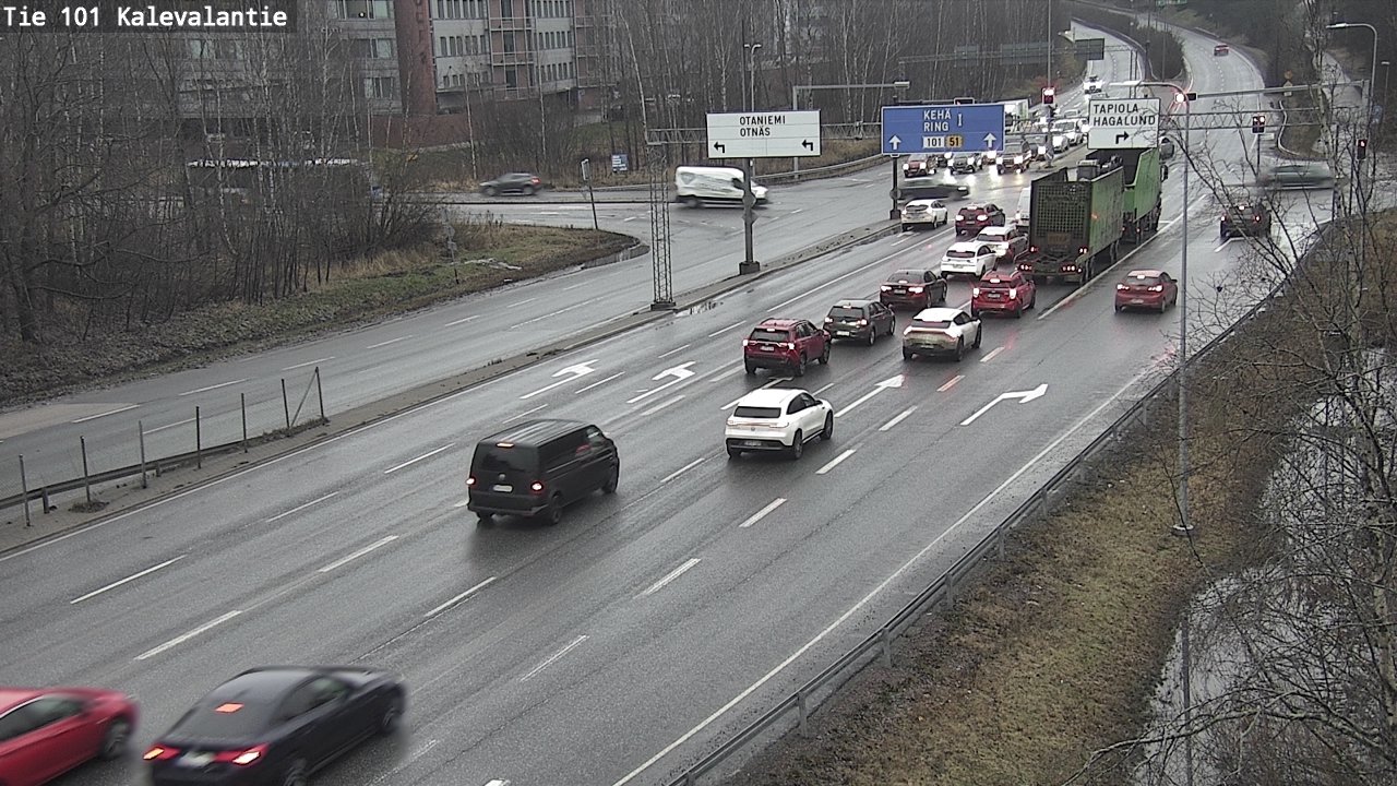 Weather Camera Image Väg 101 Kalevalantie, Espoo, Uusimaa